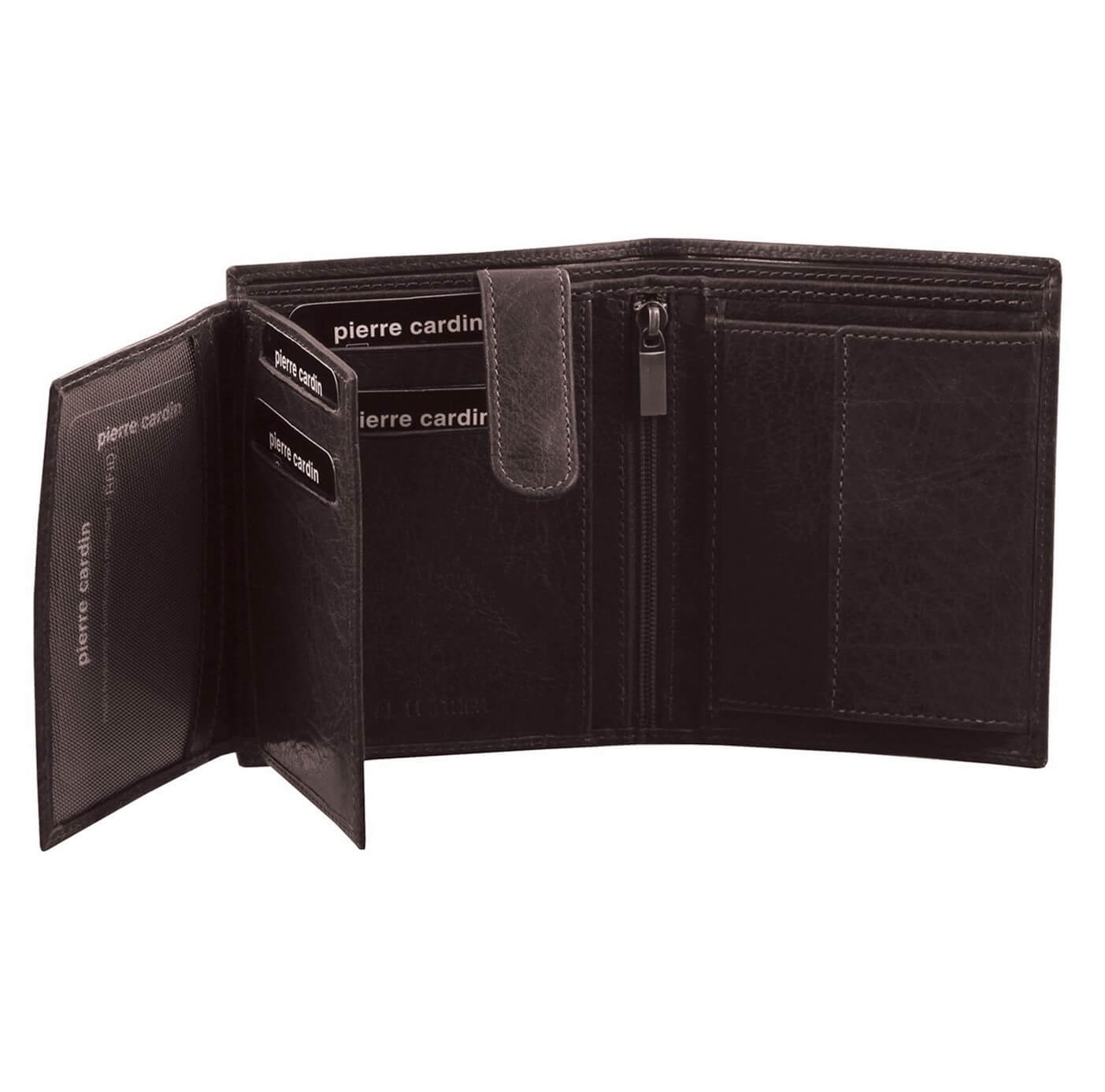 Pierre Cardin PC2817 Rustic Leather Tri-fold Mens Wallet/Brown