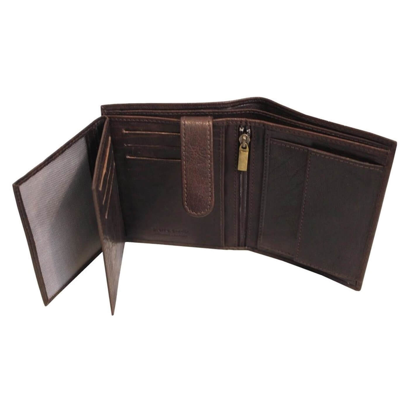Pierre Cardin PC2817 Rustic Leather Tri-fold Mens Wallet/Brown