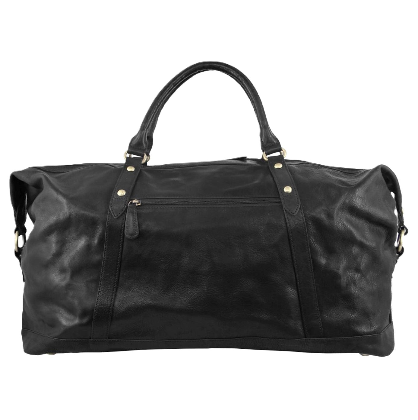 Pierre Cardin PC2824 Rustic Leather Travel-Overnight Bag/Black