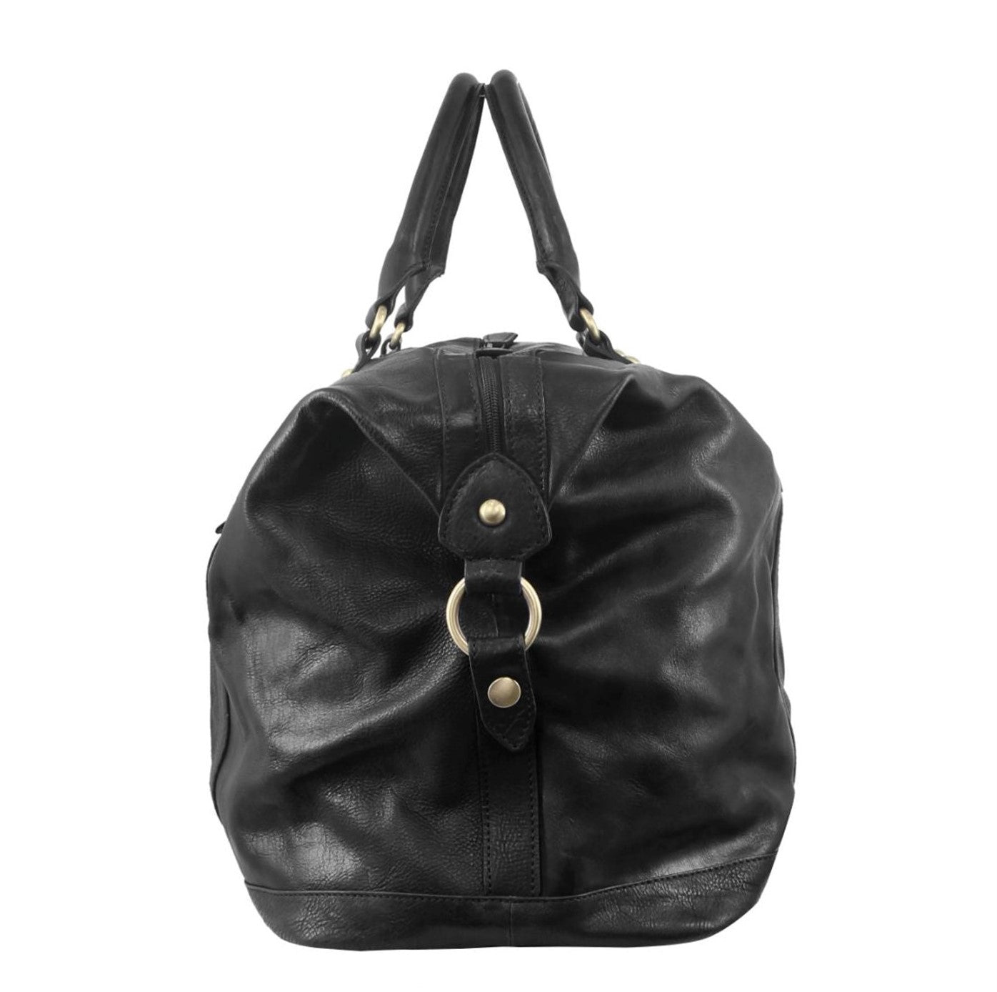 Pierre Cardin PC2824 Rustic Leather Travel-Overnight Bag/Black