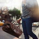 Pierre Cardin PC2824 Rustic Leather Travel-Overnight Bag/Cognac