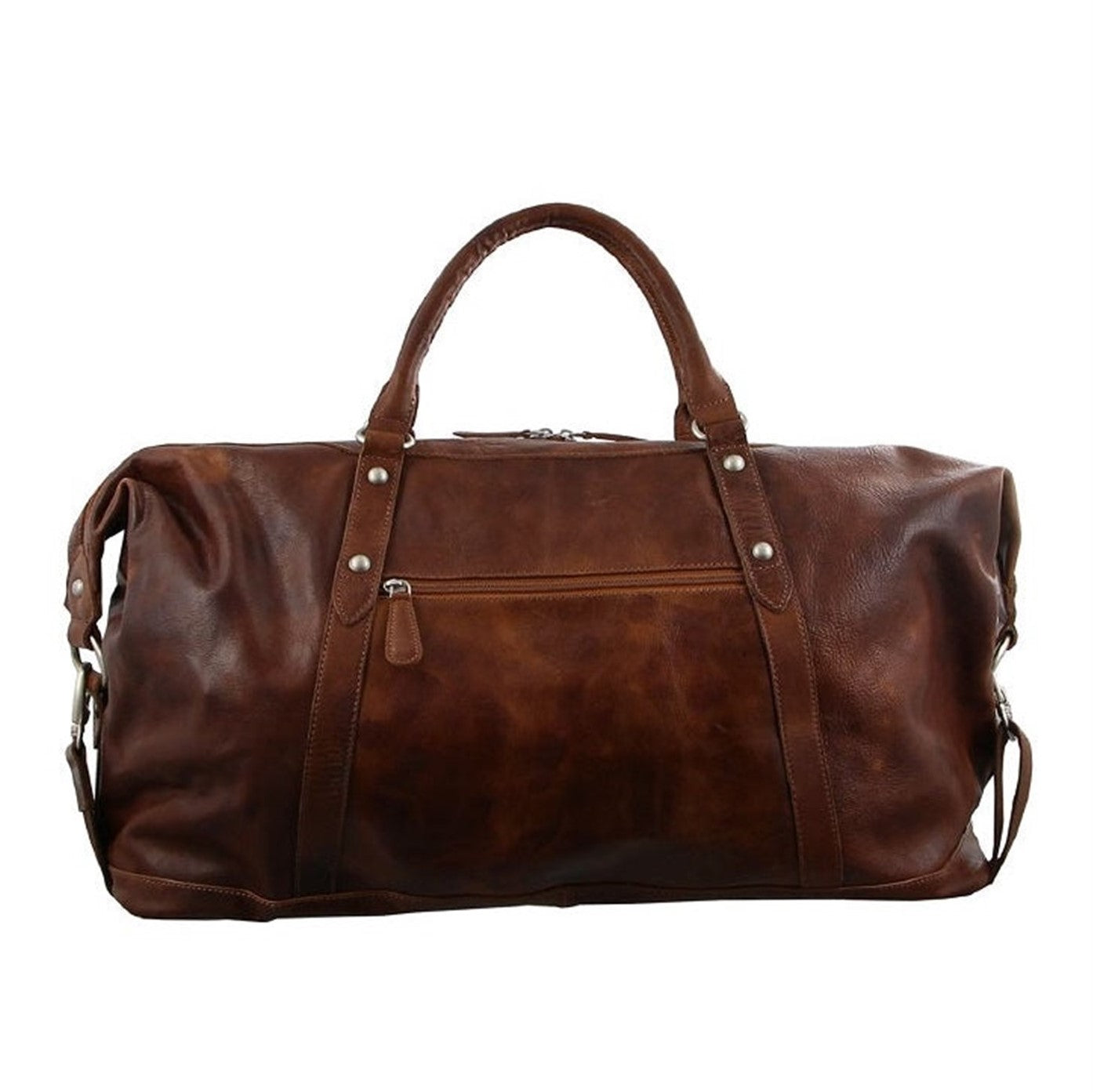 Pierre Cardin PC2824 Rustic Leather Travel-Overnight Bag/Cognac