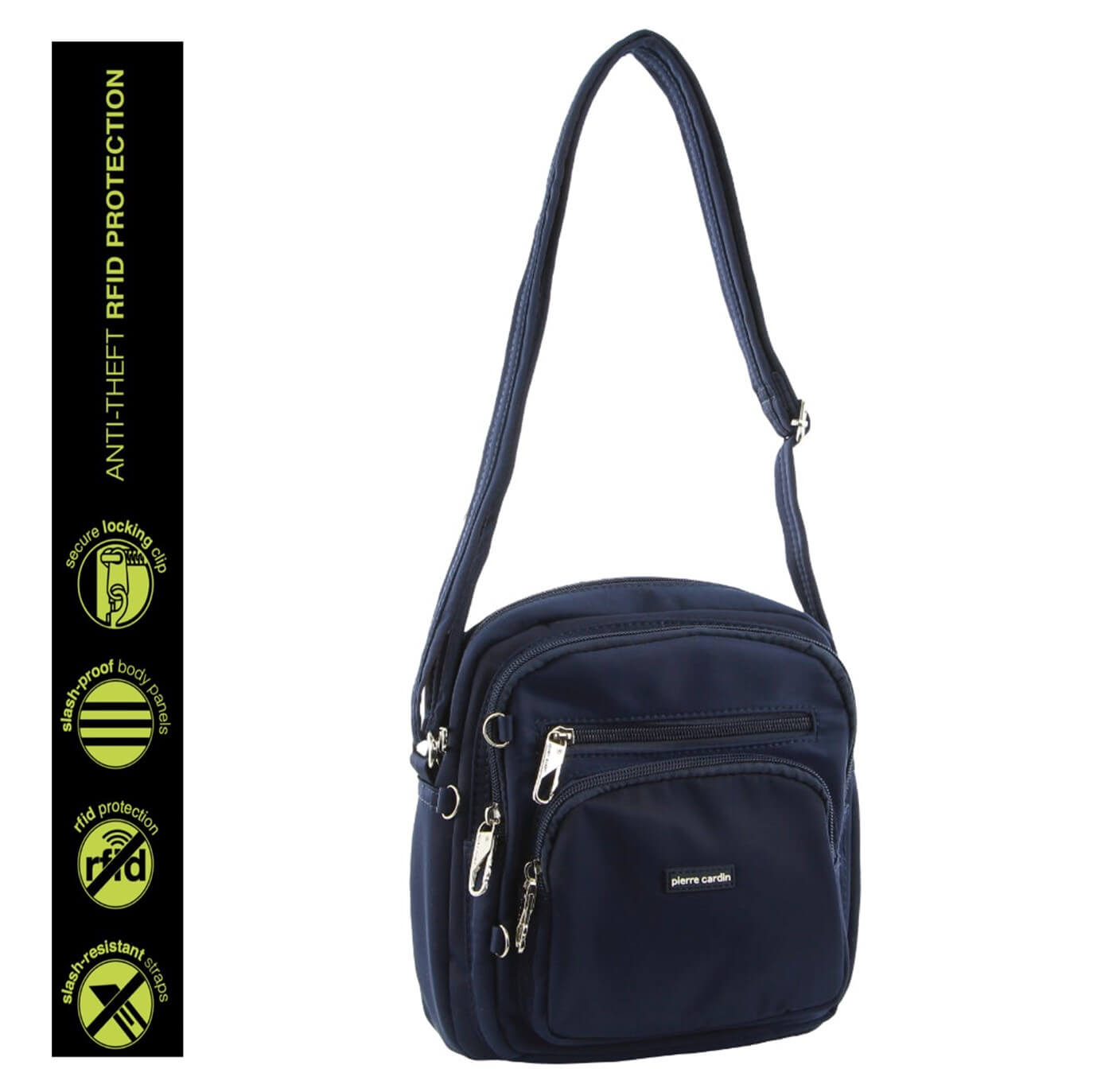 Pierre Cardin PC2890 Anti-Theft Nylon Cross Body Bag/Navy