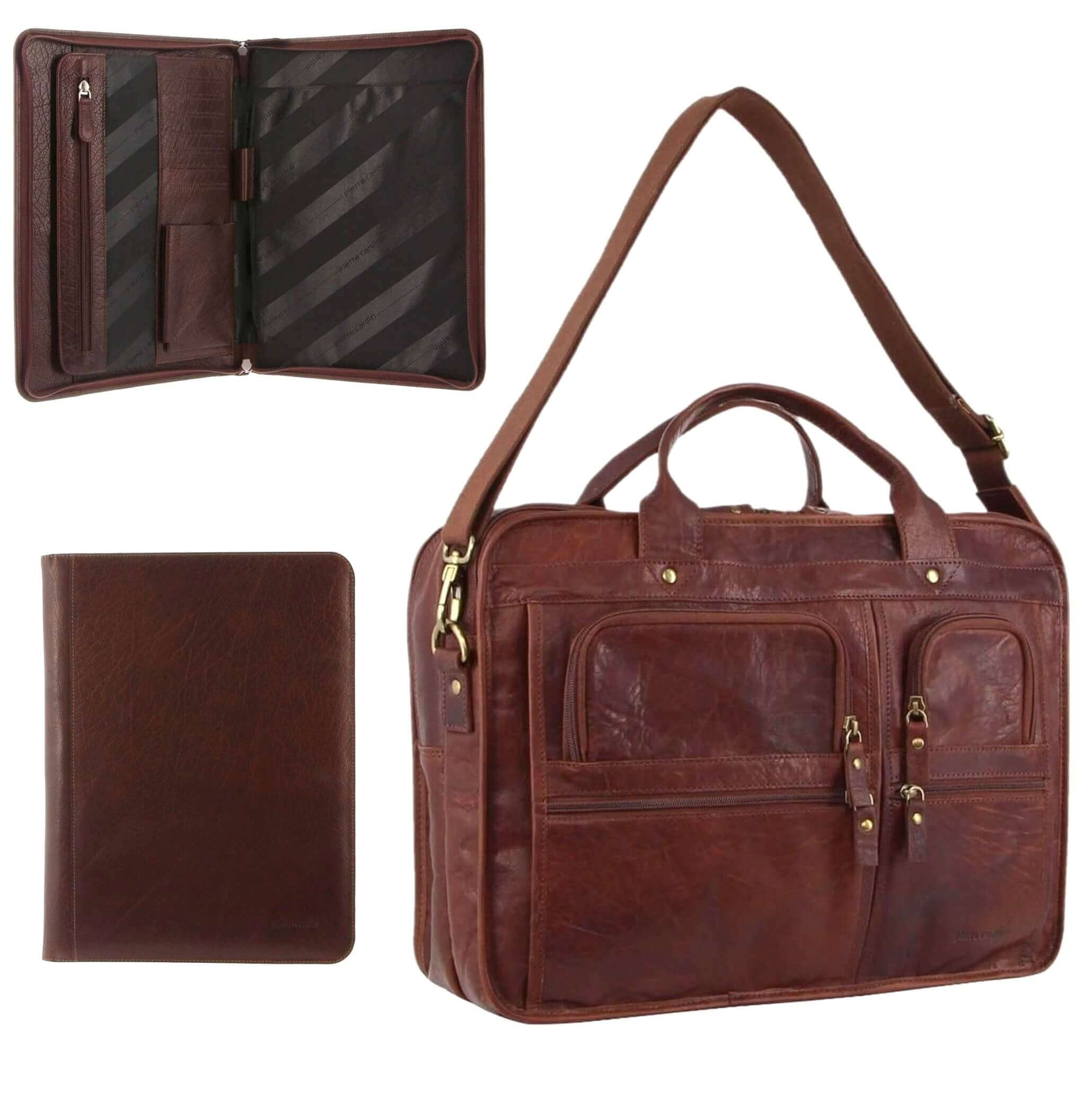 Pierre Cardin Business Bag and A4 Folio Bundle
