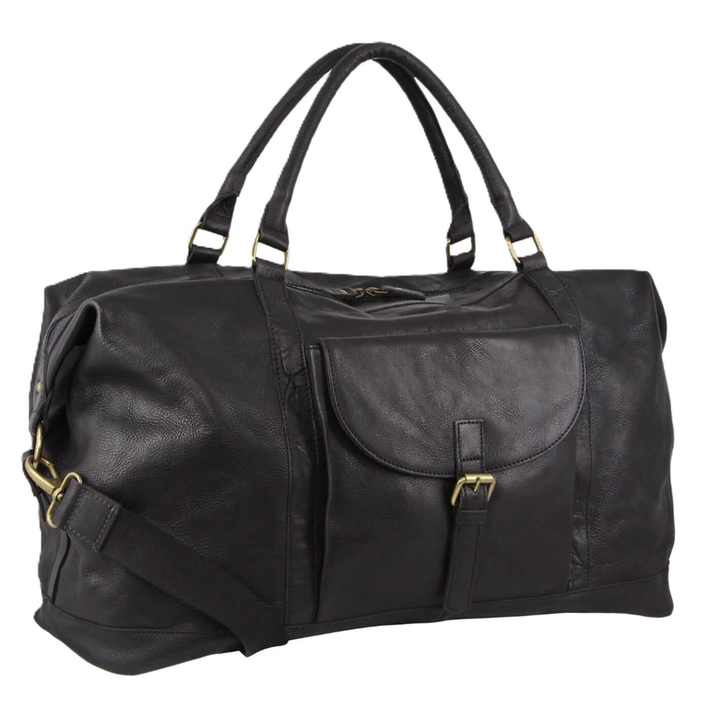 Pierre Cardin PC3134 Rustic Leather Business-Overnight Bag/Black