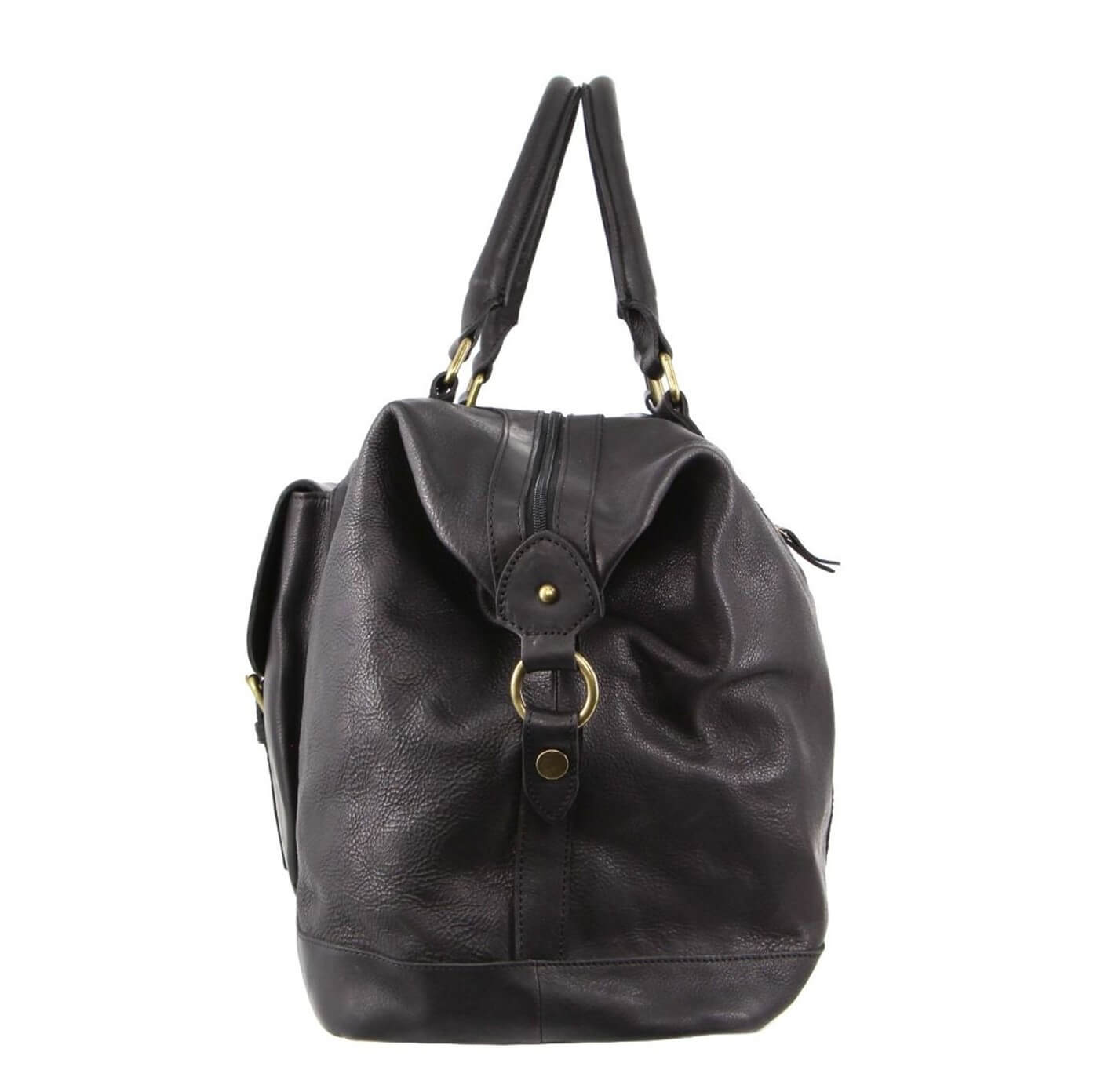 Pierre Cardin PC3134 Rustic Leather Business-Overnight Bag/Black