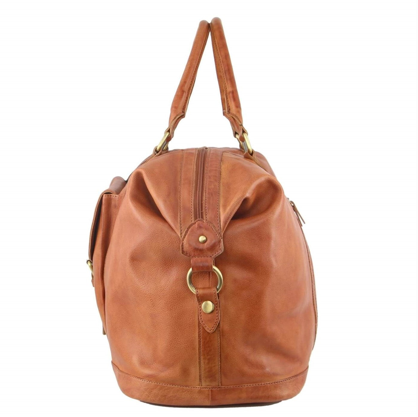 Pierre Cardin PC3134 Rustic Leather Business-Overnight Bag/Cognac