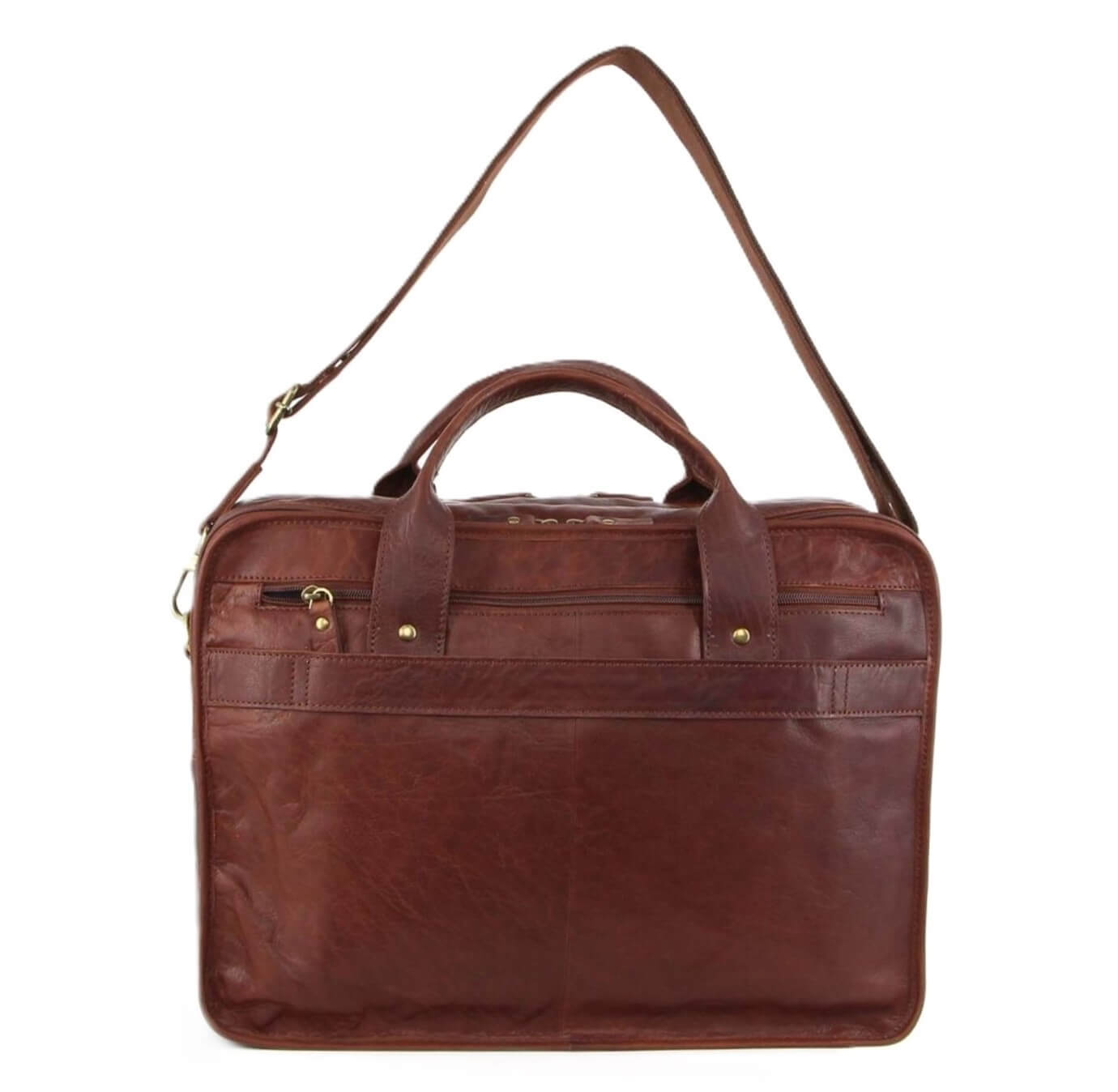 Pierre Cardin PC3135 Italian Rustic Leather Computer Bag/Chestnut