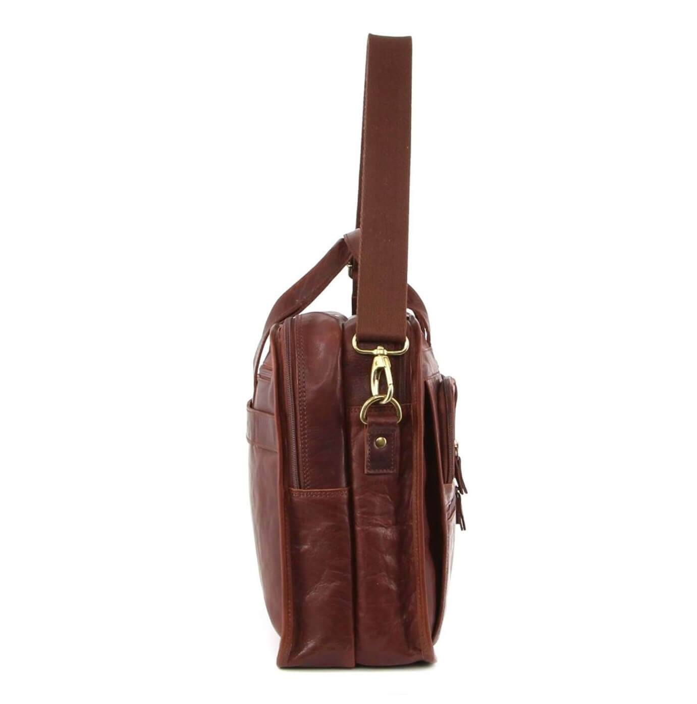 Pierre Cardin PC3135 Italian Rustic Leather Computer Bag/Chestnut
