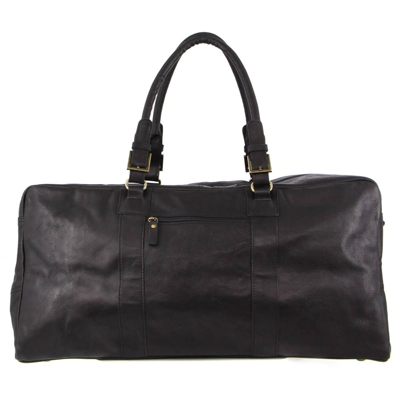 Pierre Cardin PC3139 Rustic Leather Overnight-Travel Bag/Black