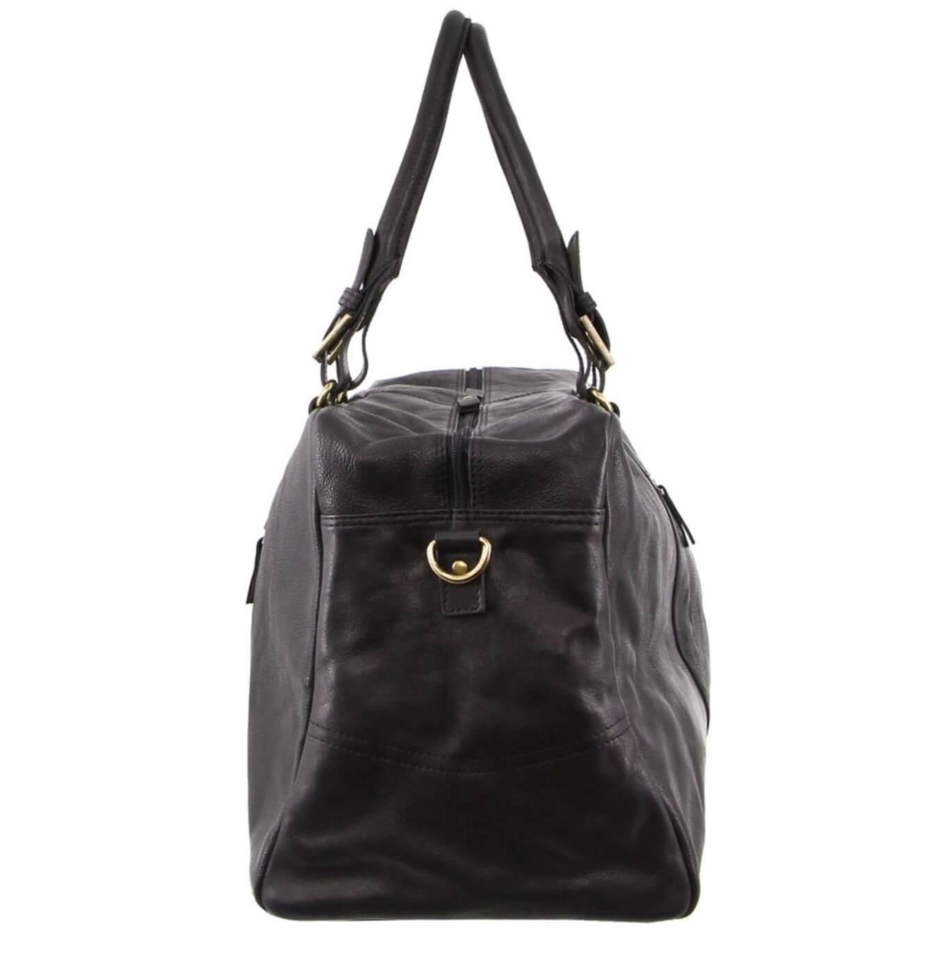 Pierre Cardin PC3139 Rustic Leather Overnight-Travel Bag/Black