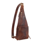 Pierre Cardin PC3229 Italian Rustic Leather Sling Bag/Chestnut