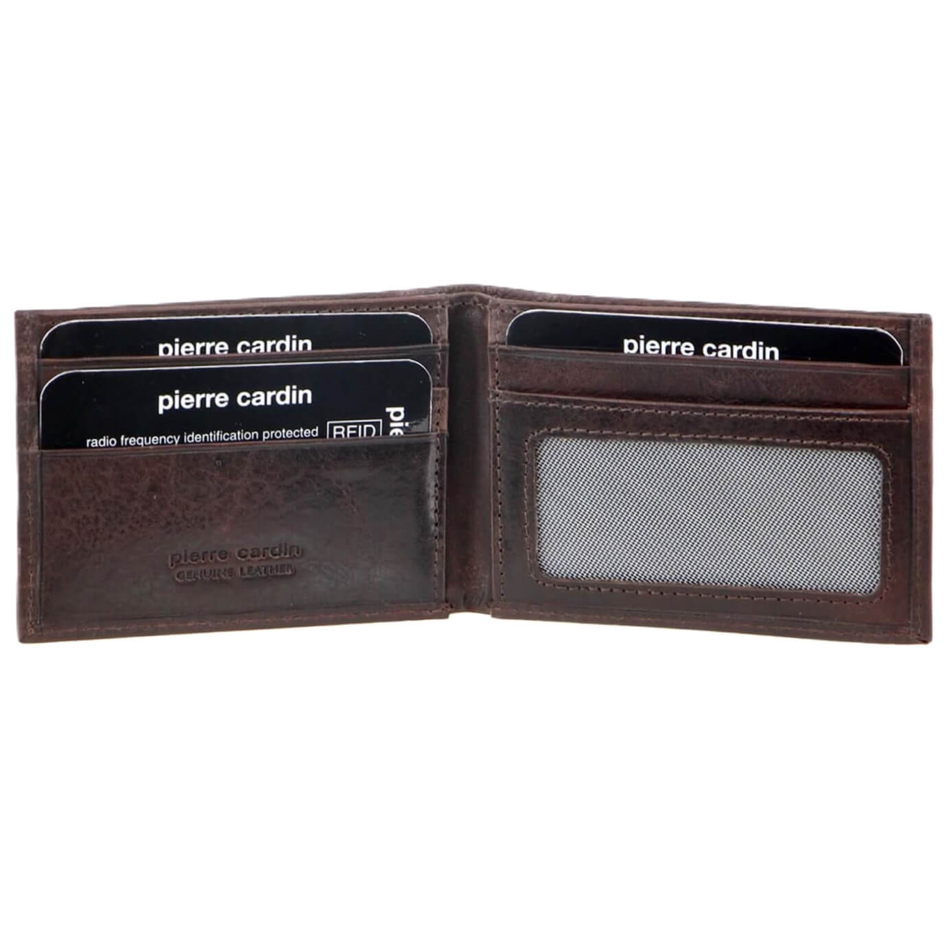 Pierre Cardin PC3255 Rustic Leather Mens Wallet/Dark Chocolate