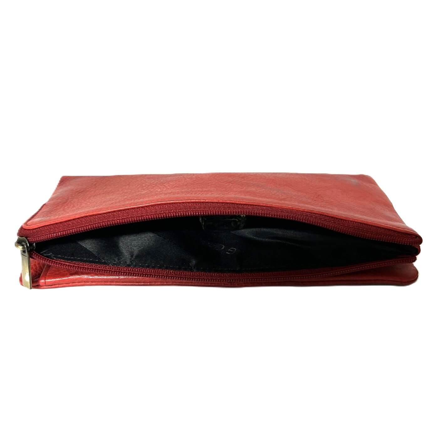 Pierre Cardin Ladies Rustic Leather Bi-fold Wallet in Red
