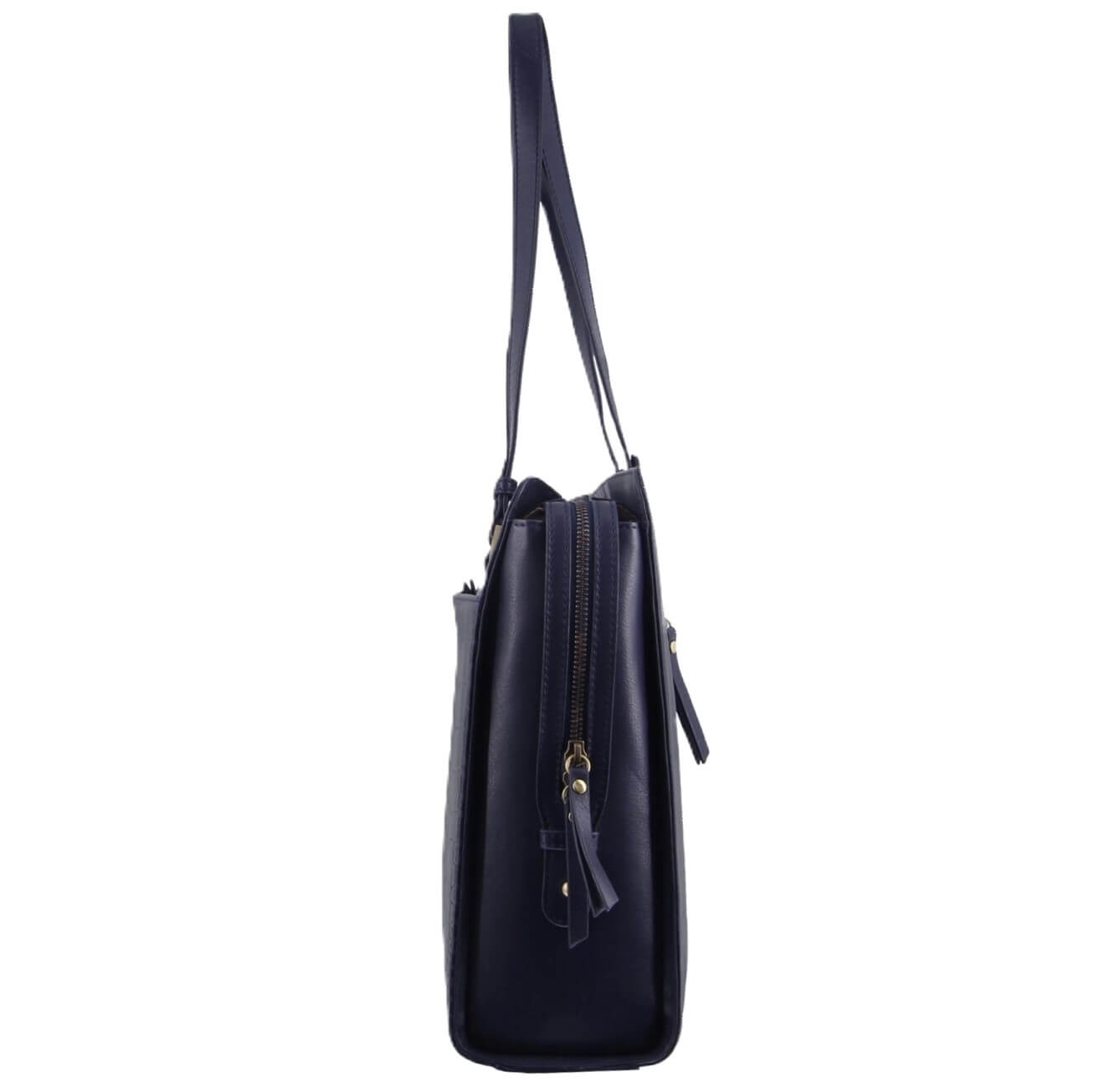 Pierre Cardin Croc-Embossed Leather Business-Laptop Bag in Navy