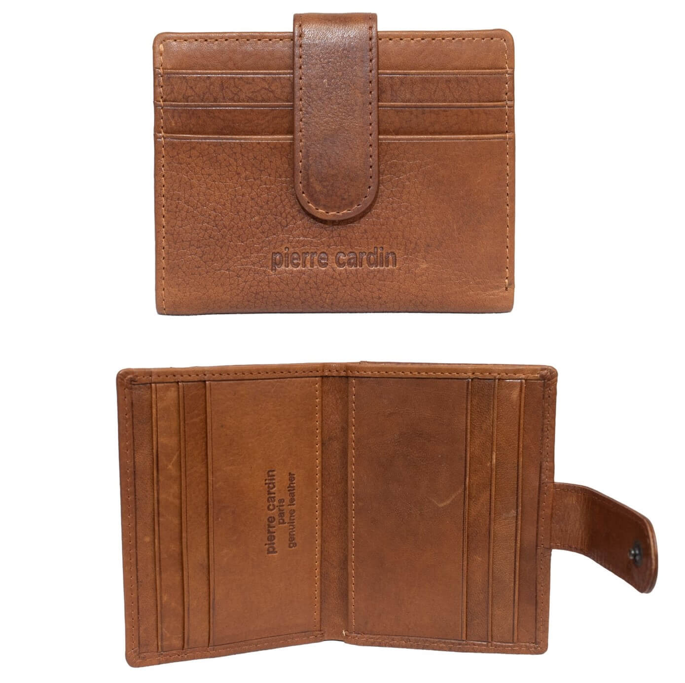 Pierre Cardin PC3308 Leather Bi-Fold Card Holder-Wallet/Tan