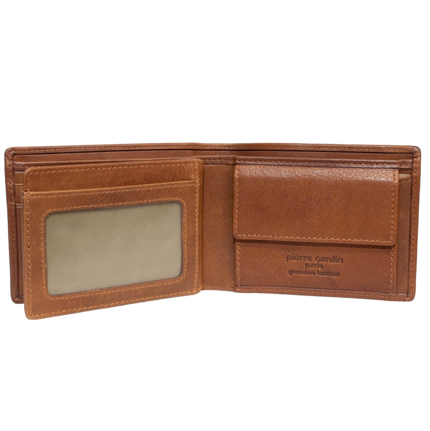 Pierre Cardin PC3309 Rustic Leather Mens Bi-Fold Wallet/Tan