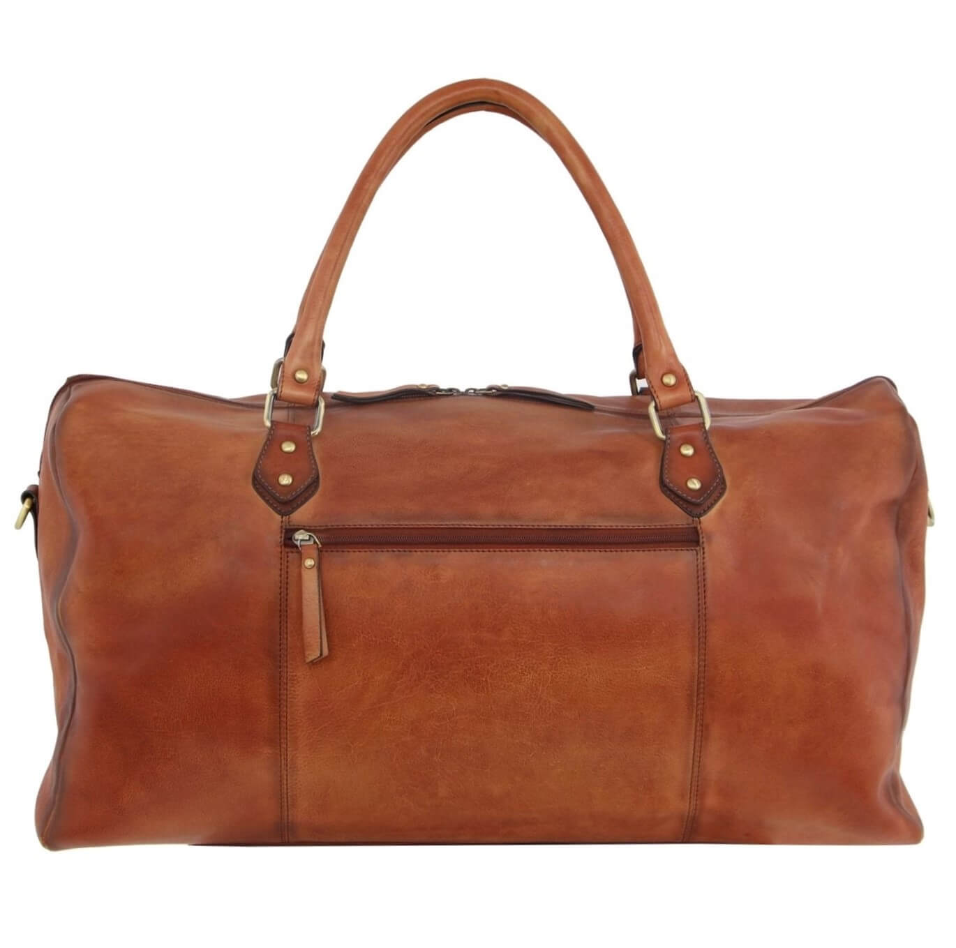 Pierre Cardin PC3335 Italian Leather Overnight-Travel Bag/Cognac