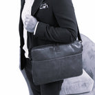 Pierre Cardin PC3387 Crumpled Leather Computer Bag/Black