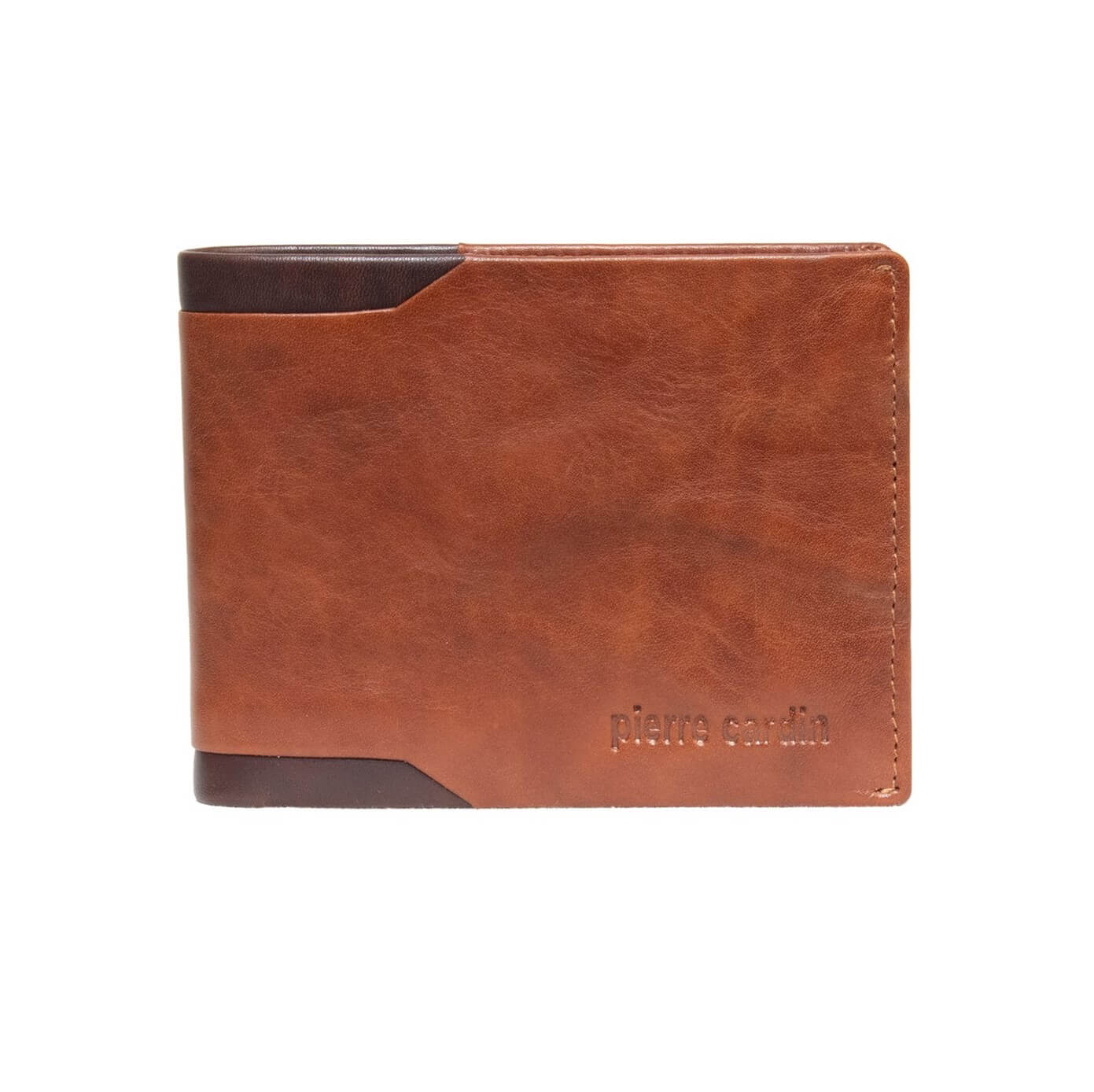 Pierre Cardin PC3389 Mens Leather Tri-fold Wallet/Cognac