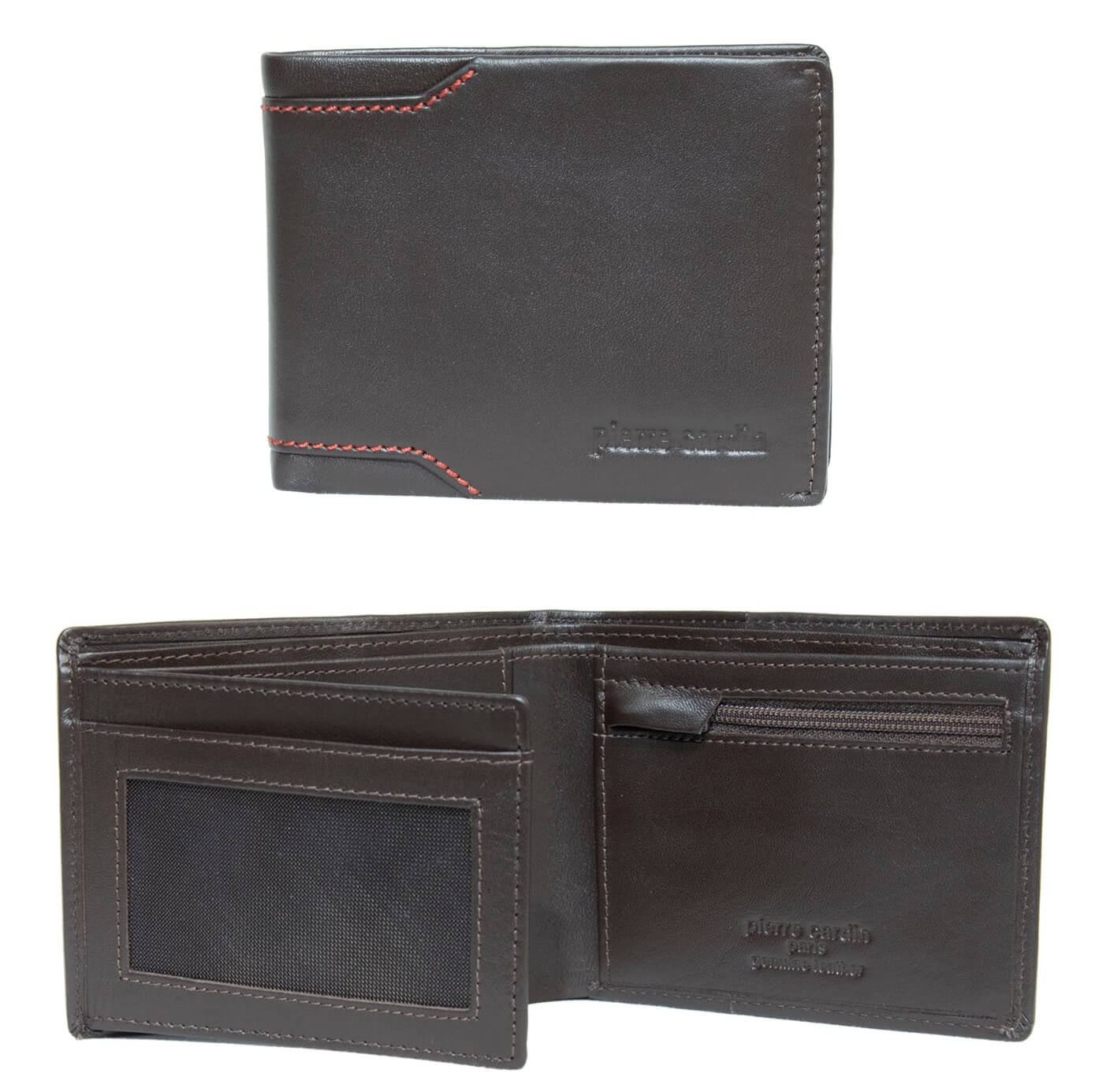 Pierre Cardin PC3398 Soft Italian Leather Mens Tri-Fold Wallet/Brown