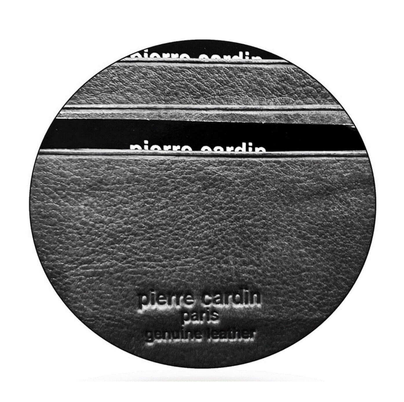 Pierre Cardin PC3465 Woven Embossed Leather Bi-fold Wallet/Black