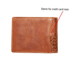 Pierre Cardin PC3465 Woven Embossed Leather Bi-fold Wallet/Dark Tan