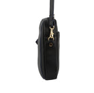 Pierre Cardin Ladies Italian Leather Crossbody Clutch Bag in Black