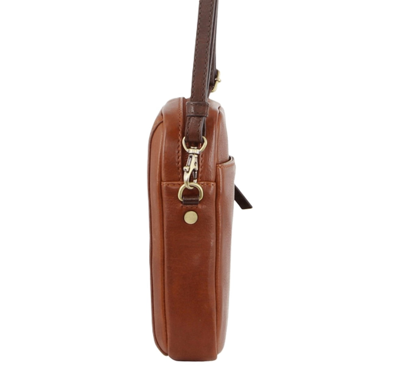 Pierre Cardin Ladies Italian Leather Crossbody Clutch Bag in Tan