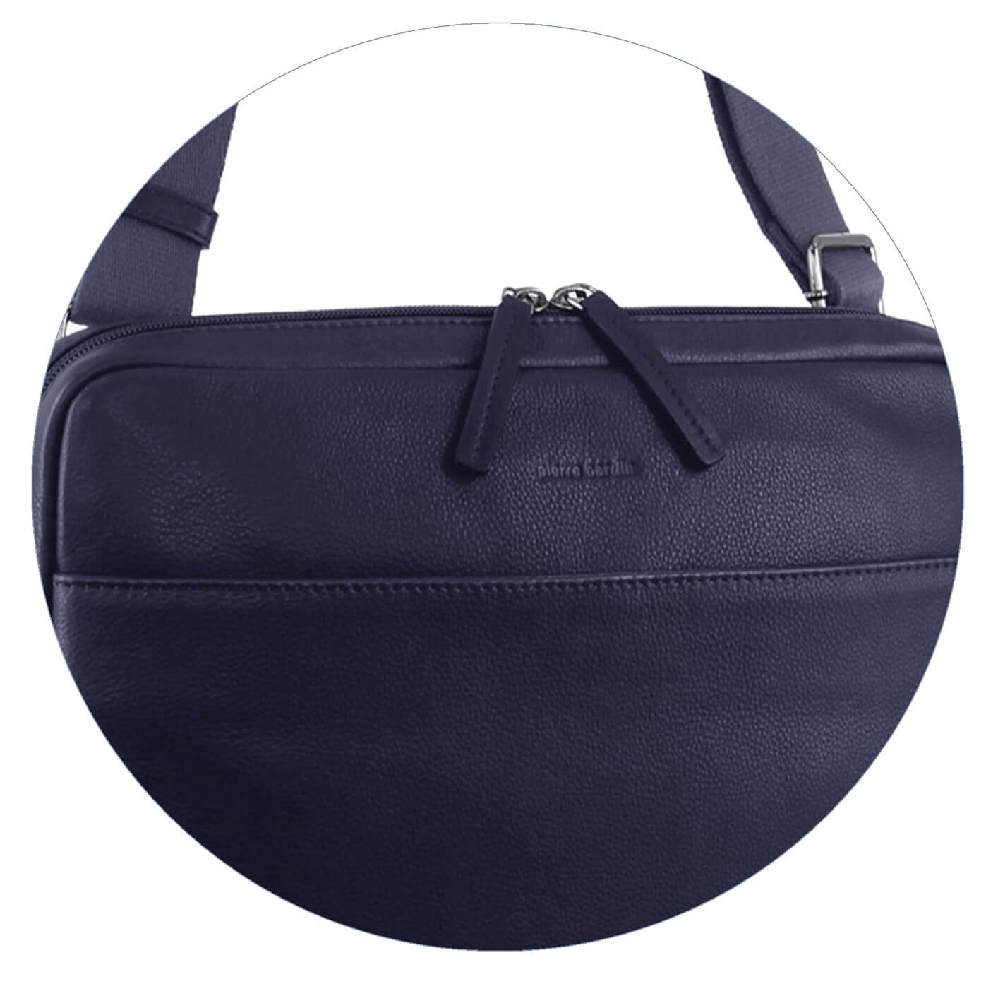 Pierre Cardin PC3503 Mens Italian Leather Computer Bag/Navy