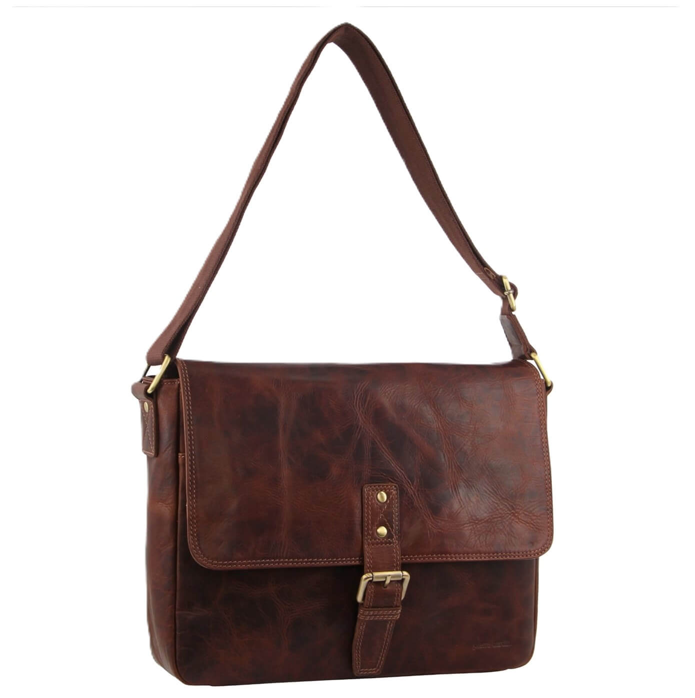 Pierre Cardin PC3521 Mens Leather Business Satchel/Cognac