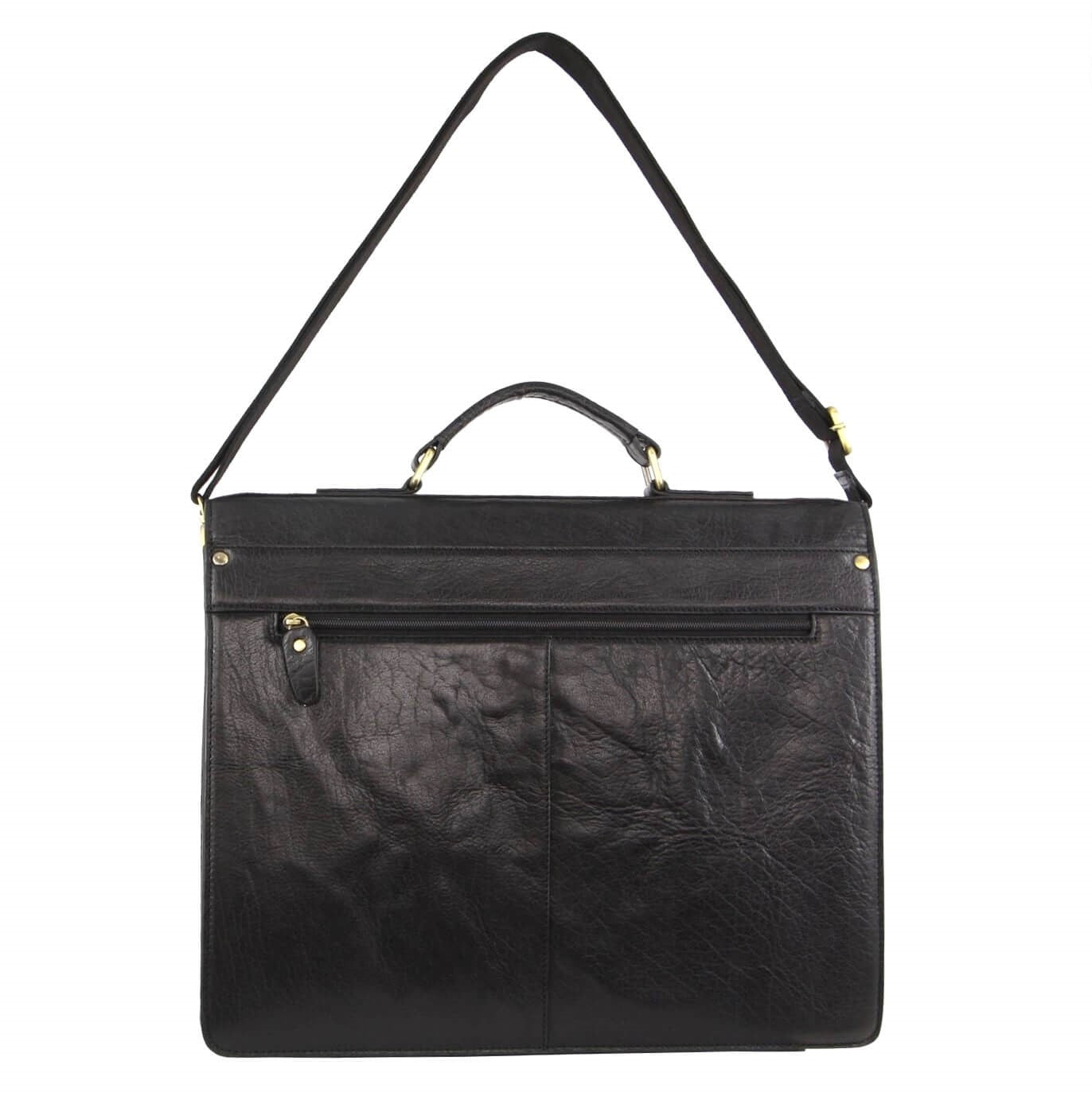 Pierre Cardin PC3523 Mens Leather Business-Computer Bag/Black