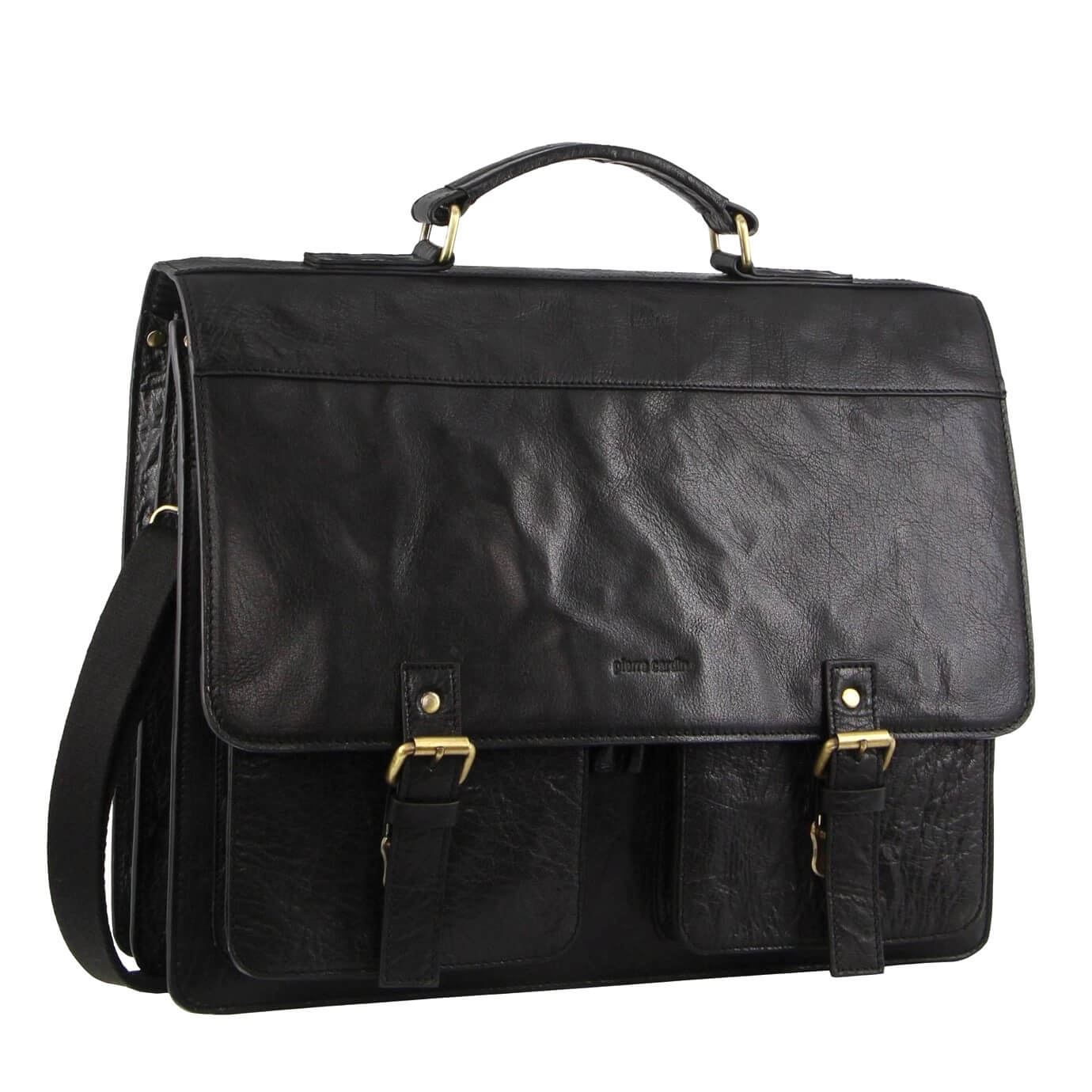 Pierre Cardin PC3523 Mens Leather Business-Computer Bag/Black