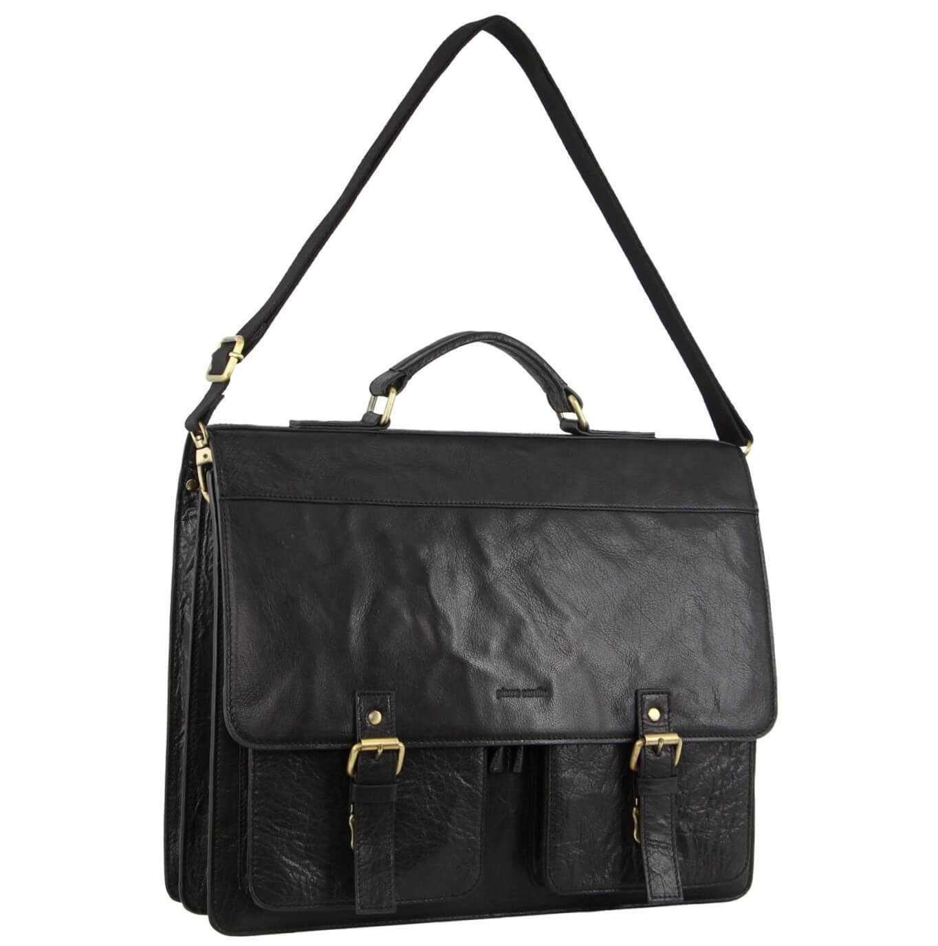 Pierre Cardin PC3523 Mens Leather Business-Computer Bag/Black