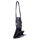 Pierre Cardin Ladies Leather Crossbody-Phone-Wallet Bag in Black
