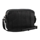 Pierre Cardin Ladies Leather Stitch-Design Crossbody Bag in Black