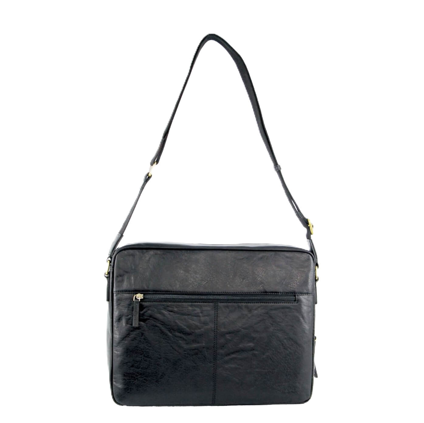 Pierre Cardin PC3593 Crumpled Leather Computer Bag/Black