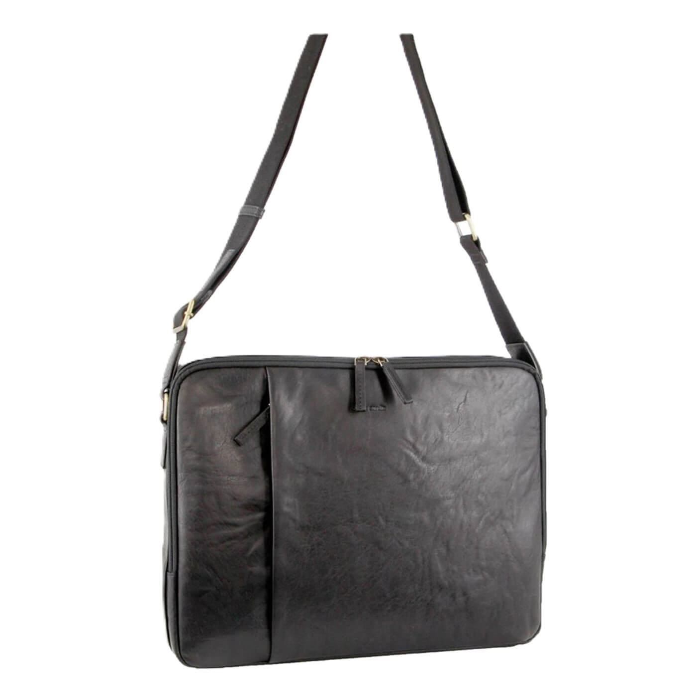Pierre Cardin PC3593 Crumpled Leather Computer Bag/Black