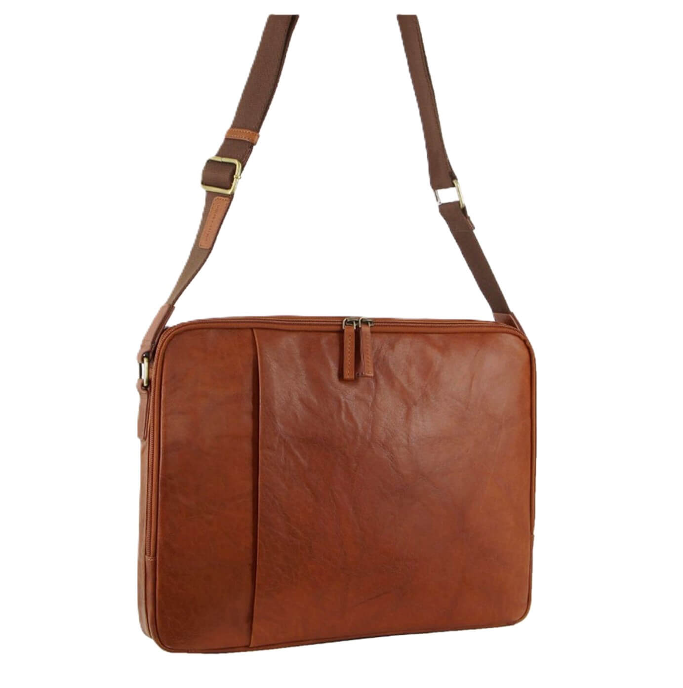 Pierre Cardin PC3593 Crumpled Leather Computer Bag/Tan