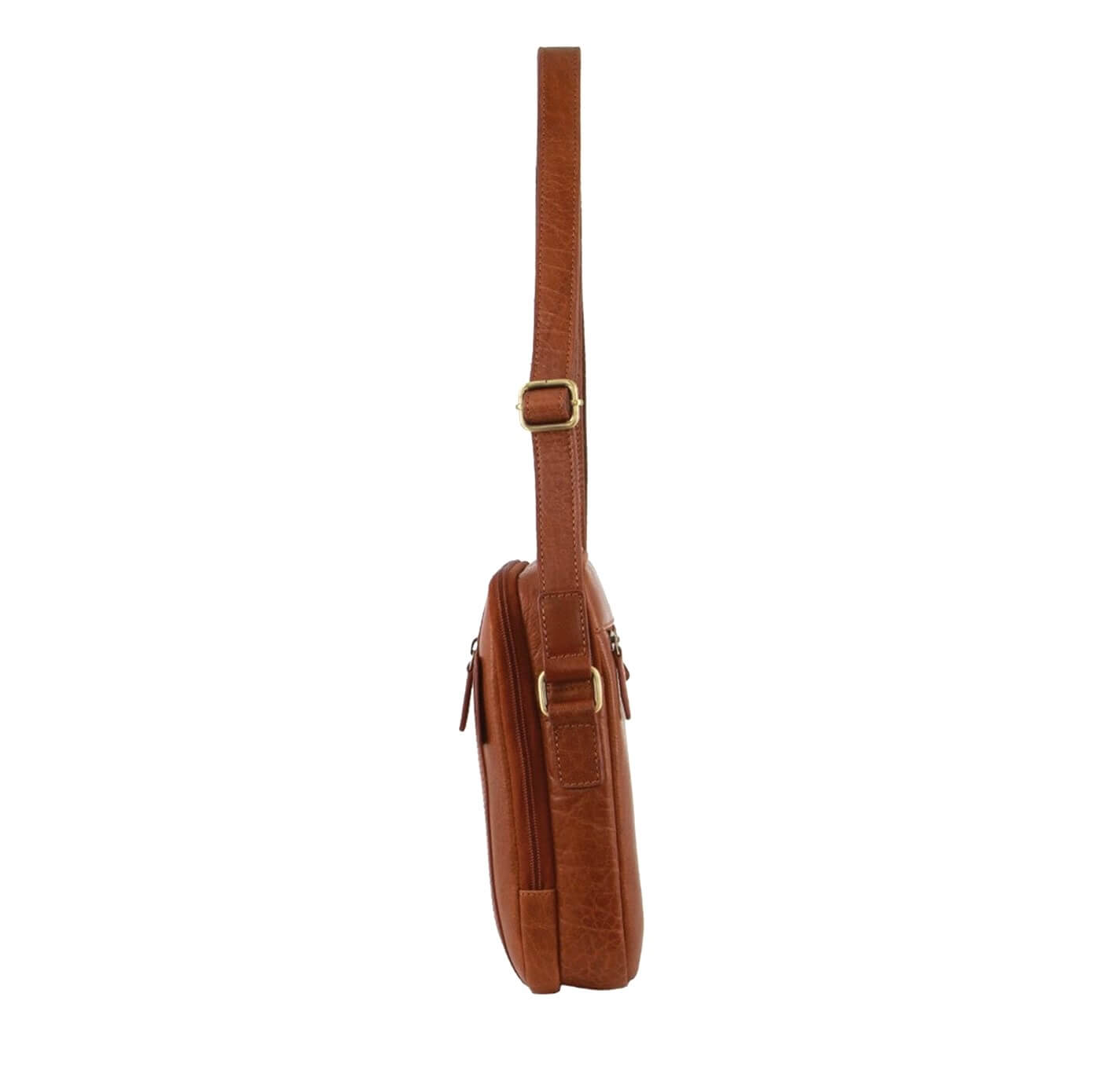 Pierre Cardin Leather Crossbody Bag-Tan