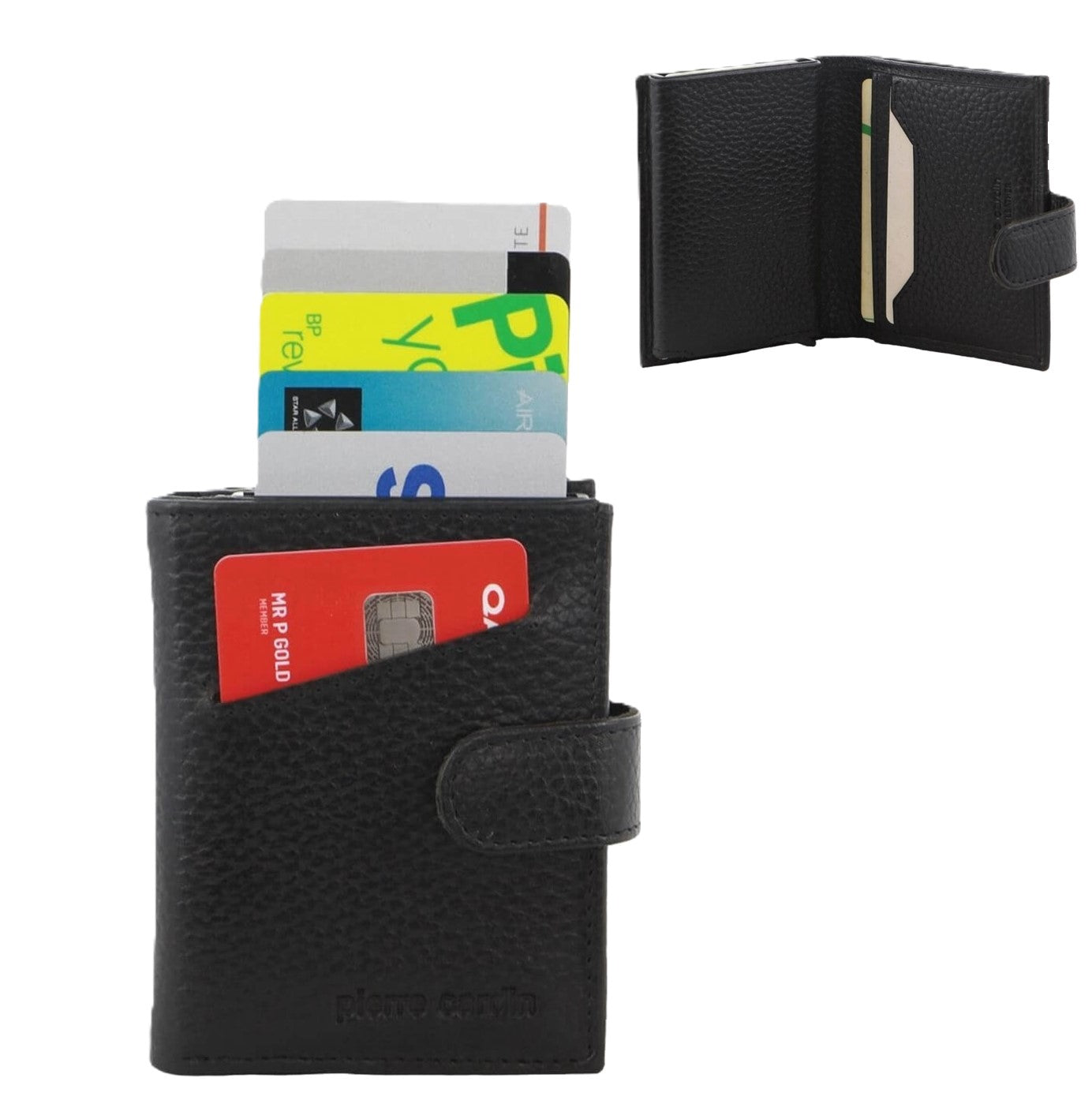 Pierre Cardin PC3644 Smart Slide Card Holder Tab Leather Wallet/Black