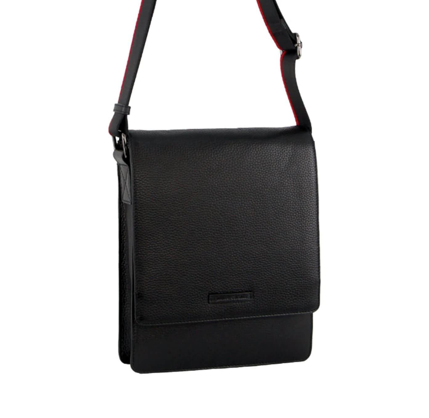 Pierre Cardin PC3699 Leather Flap-Over Cross Body Bag/Black