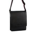 Pierre Cardin PC3699 Leather Flap-Over Cross Body Bag/Black