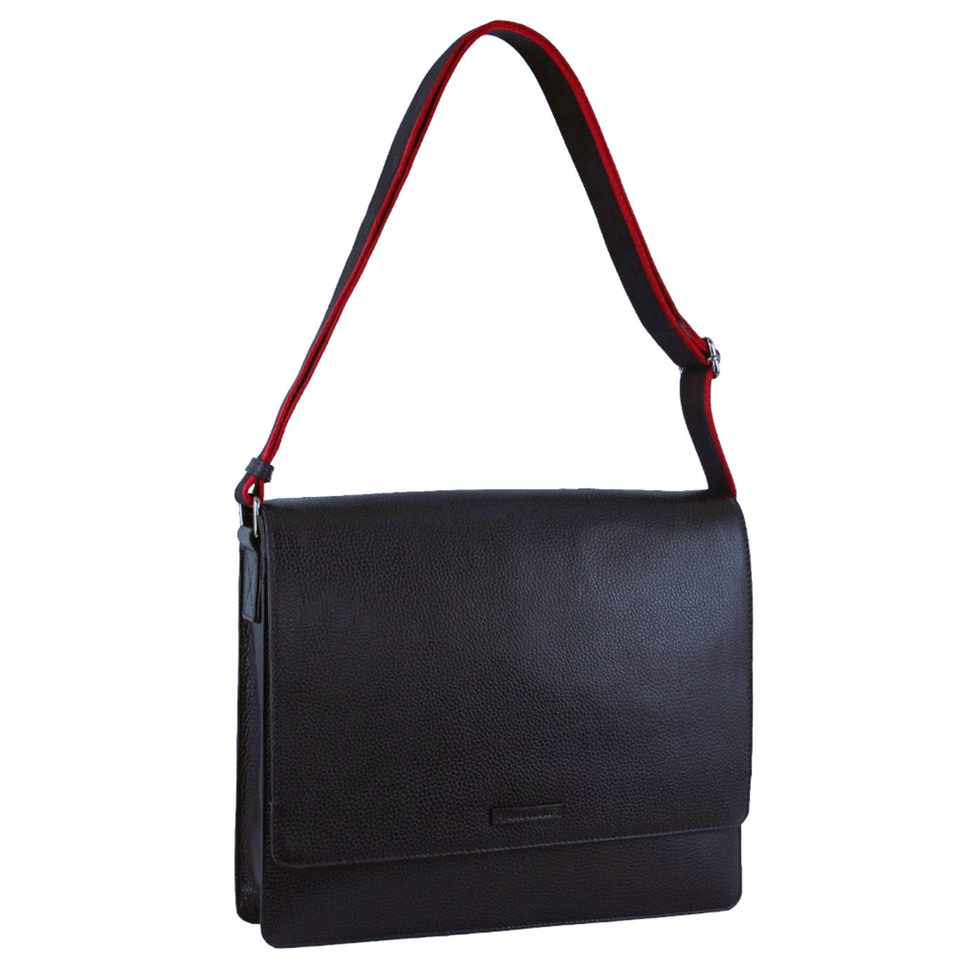 Pierre Cardin PC3700 Leather Flap-Over Computer-Bag/Navy