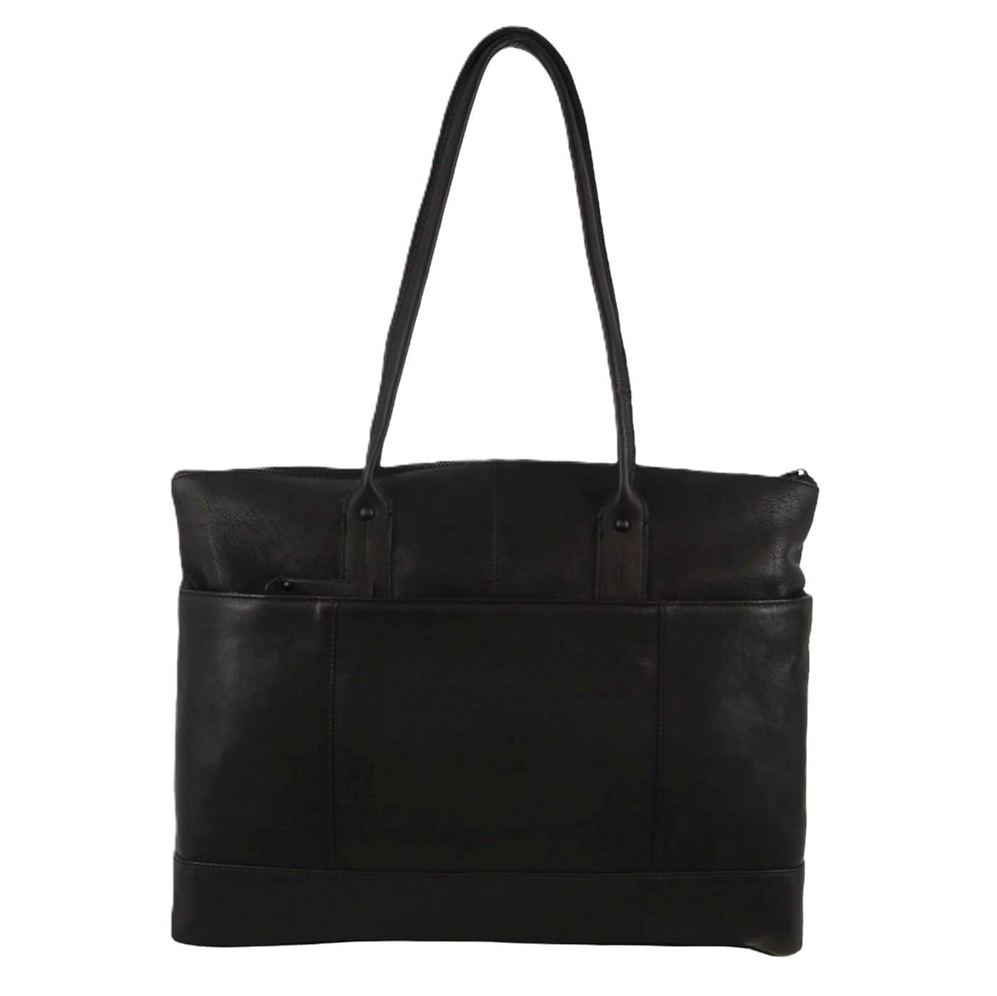 Pierre Cardin Ladies Italian Leather Laptop Bag in Black