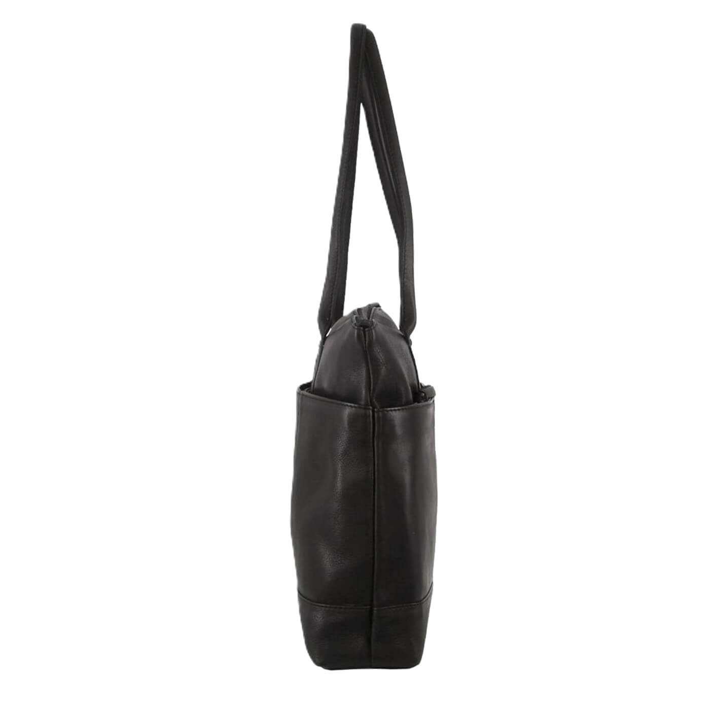 Pierre Cardin Ladies Italian Leather Laptop Bag in Black