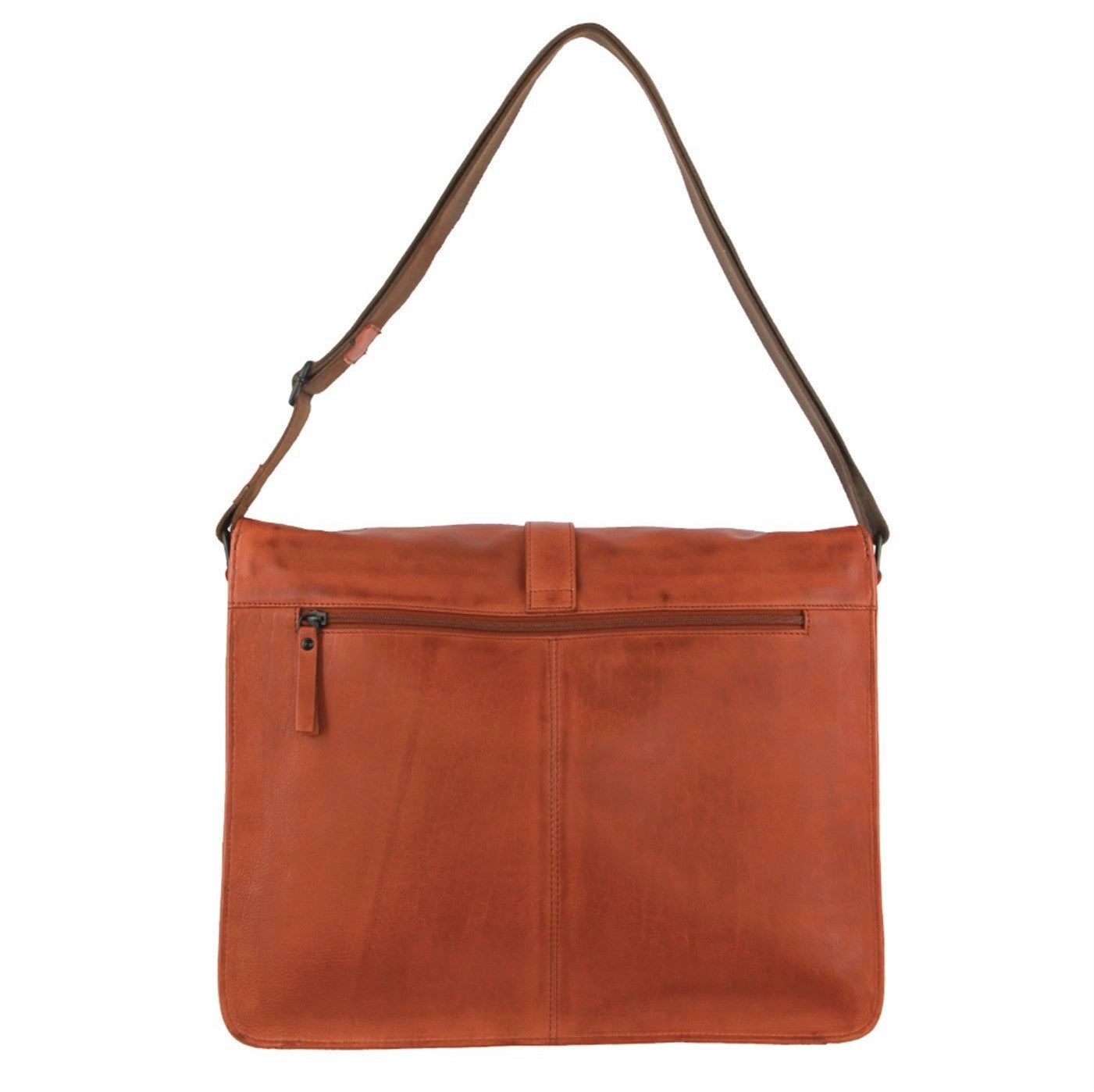 Pierre Cardin PC3721 Leather Flap-Over Computer-Bag/Cognac