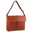 Pierre Cardin PC3721 Leather Flap-Over Computer-Bag/Cognac