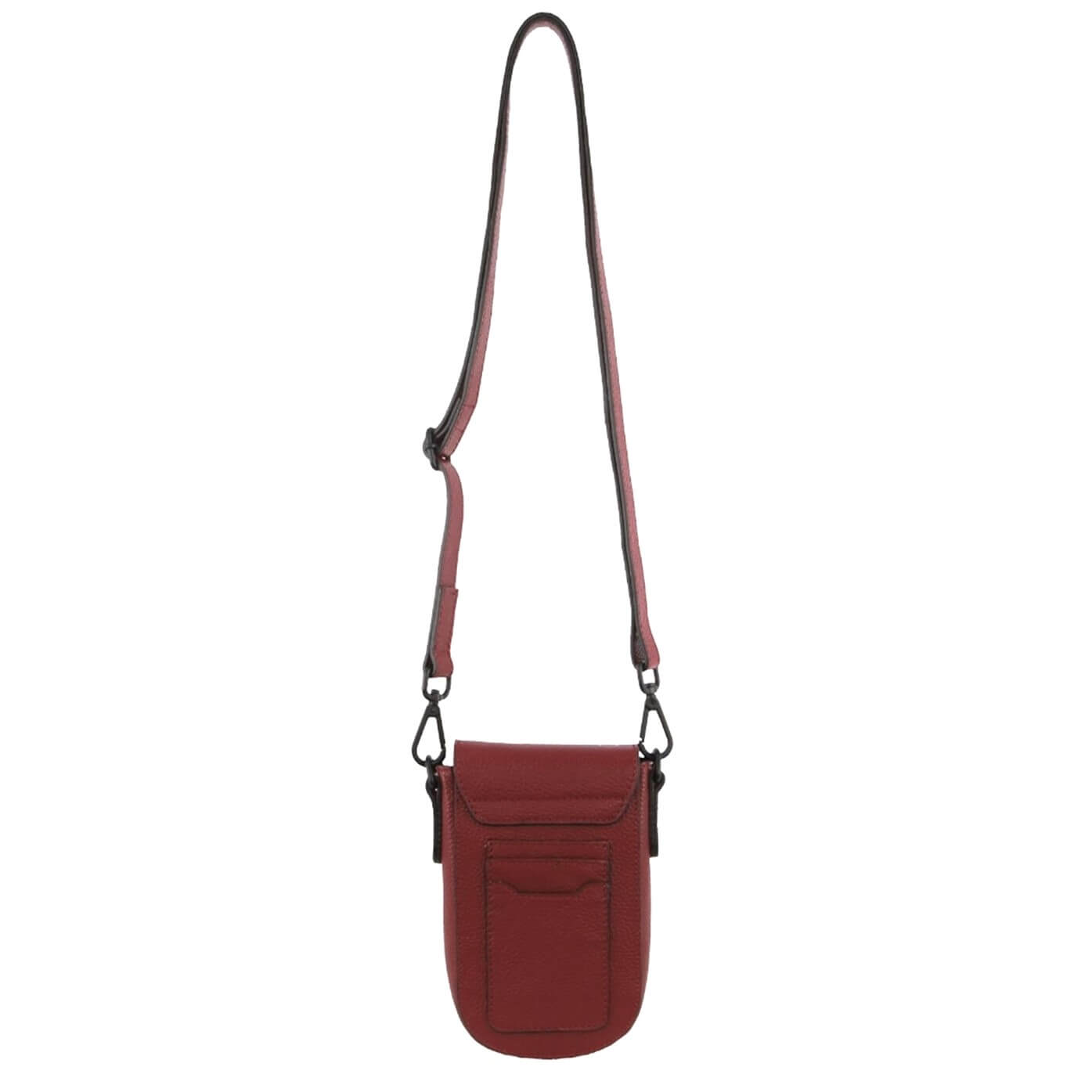 Pierre Cardin Ladies Rustic Leather Phone Bag in Cabernet