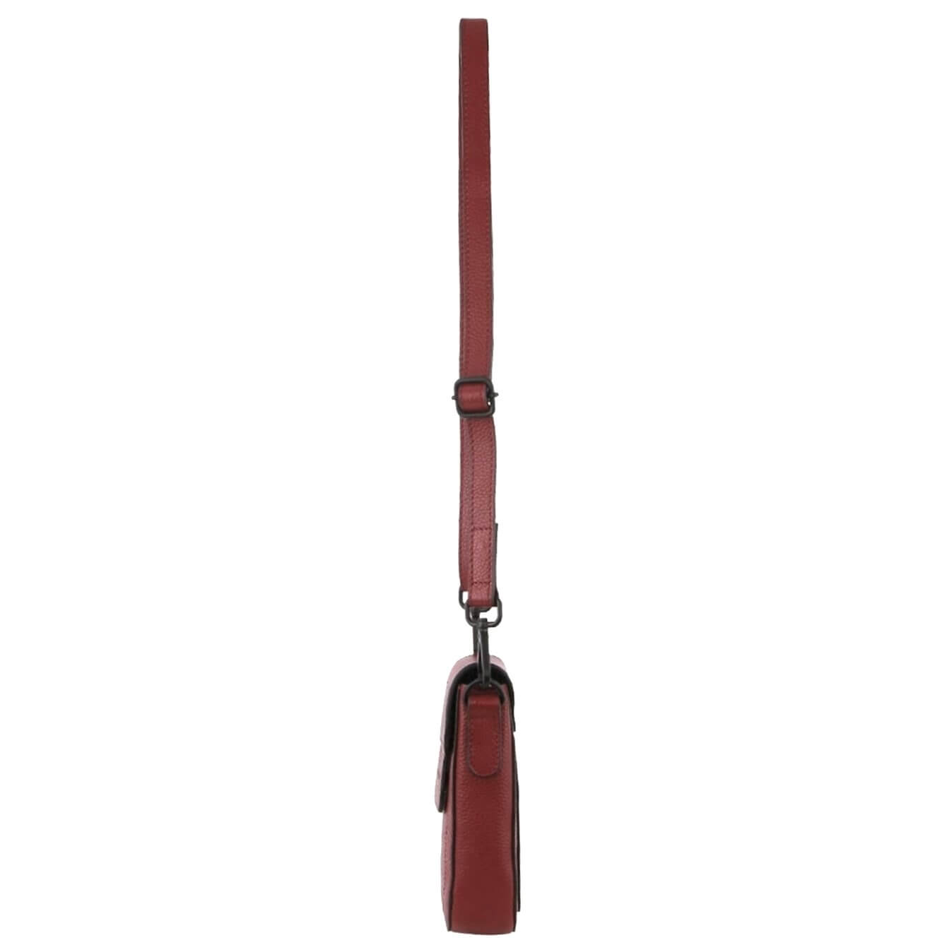 Pierre Cardin Ladies Rustic Leather Phone Bag in Cabernet